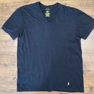 Polo Ralph Lauren Men's Large Classic Slim Fit V-Neck T-Shirt Charcoal Grey